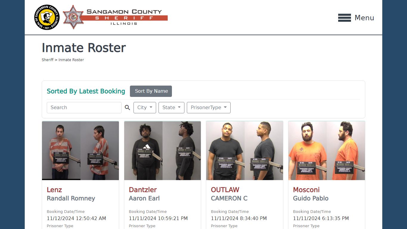 Inmate Roster - sangamonil.gov